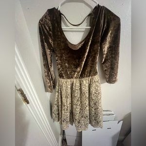 RARE Velvet and lace dress
